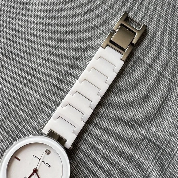 Anne Klein White Diamond Accent Ceramic Watch - Picture 6 of 12
